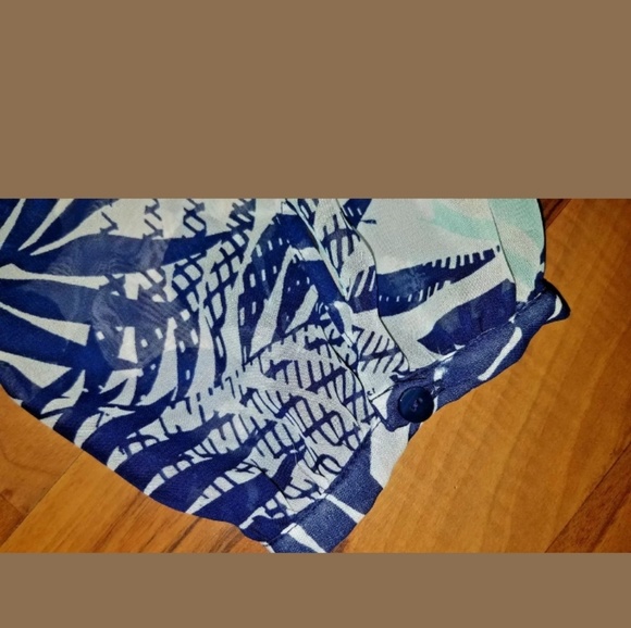 4/$25 BCX Sheer Plant Tunic top halter scoop neck - Picture 3 of 4